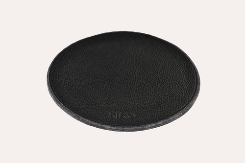 Tech Pad – Leather & Wool Felt Mouse Pad with Heat Burnished Details