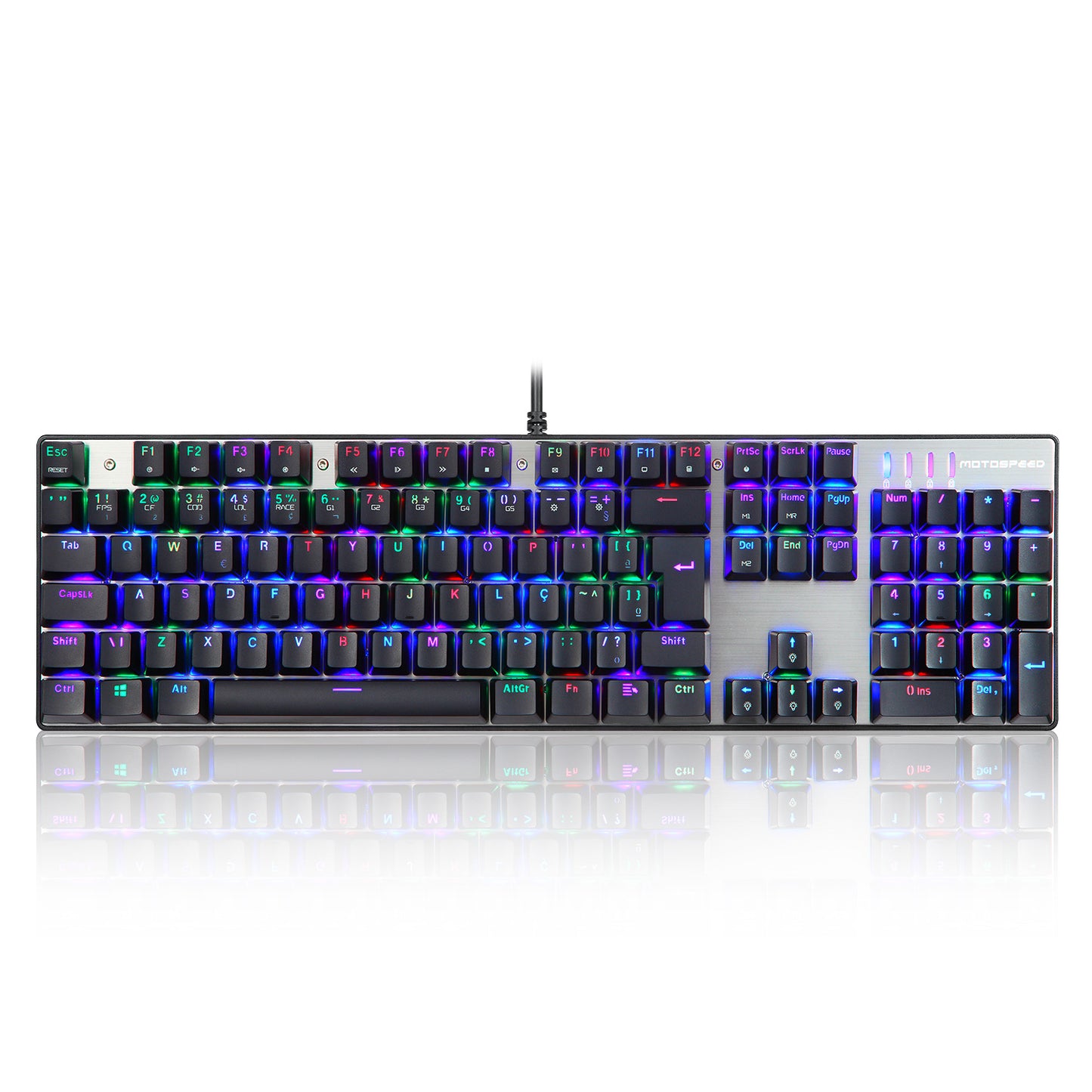 LEOPARD RGB Mechanical Keyboard | CK104 & CK61 | Blue & Red Switch | English & Russian Layout | 14 Lighting Modes
