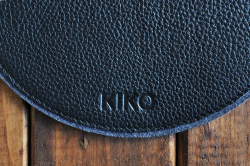 Tech Pad – Leather & Wool Felt Mouse Pad with Heat Burnished Details