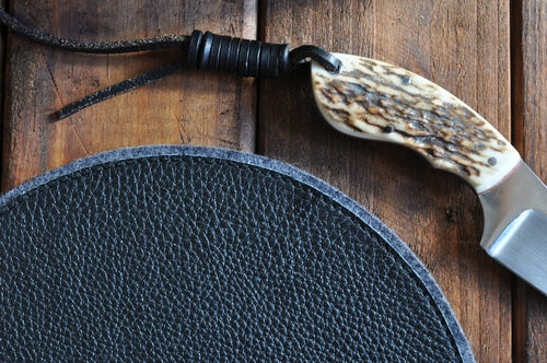 Tech Pad – Leather & Wool Felt Mouse Pad with Heat Burnished Details