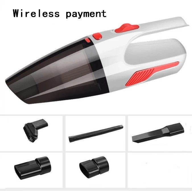 120W Handheld Car Vacuum Cleaner | DC12V | Wet & Dry | Multi-Filter | 30×5.5×8.5cm | Wired & Wireless | Black & White | Car, Home & Office Cleaning