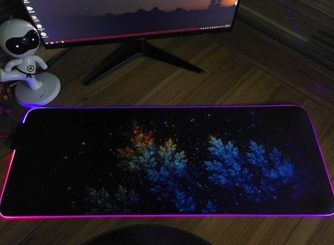RGB LED Gaming Mouse Pad | 12 Lighting Modes | USB Powered | 3mm & 4mm | 7 Sizes | Desk & Gaming Setup