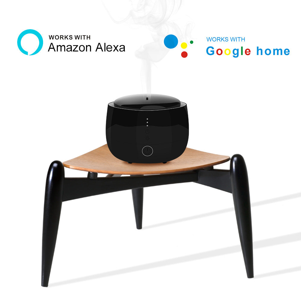 5-in-1 Ultrasonic Aromatherapy Humidifier | Air Purifier | RGB Mood Light | 300ml | 10W | Timer | Auto Power-Off | AU, EU, UK & US Plug | Black & White