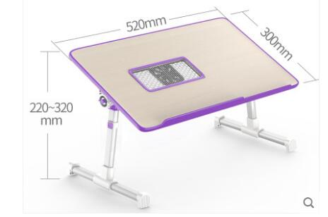 Foldable Adjustable Laptop Desk Stand & Lap Table | Height & Angle Adjustable | 52×30cm | Wood Panel | Home, Bed & Office