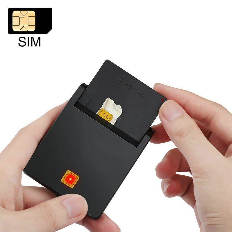 DM-HC65 USB 2.0 Smart Card Reader | ISO 7816 | ID, CAC, SIM, ATM, Bank & Tax Cards | 5V/3V/1.8V | Windows & Mac | Black