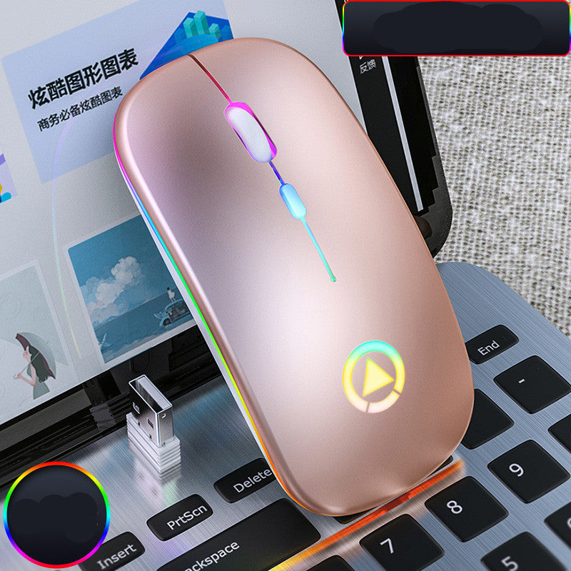 Ultra-Thin Wireless Mouse | 2.4GHz & Bluetooth 3-Mode | RGB | 1600 DPI | Rechargeable or Battery | 4 Colours