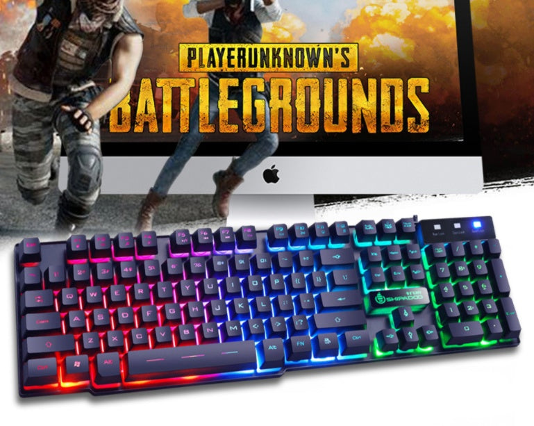 Wired USB Gaming Keyboard & Mouse Combo Set | RGB Backlit | 1000 DPI | 1.35m Cable | Home, Office & Gaming | Black & White