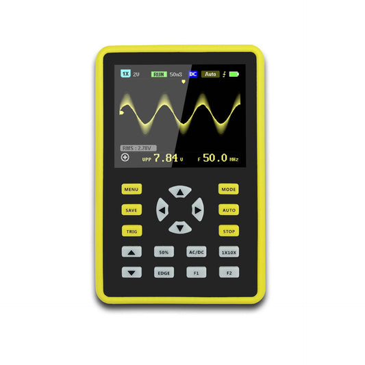 ADS5012H 100MHz Digital Oscilloscope | 500MS/s, 2.4" IPS, 5000mAh Battery, USB, Waveform Storage