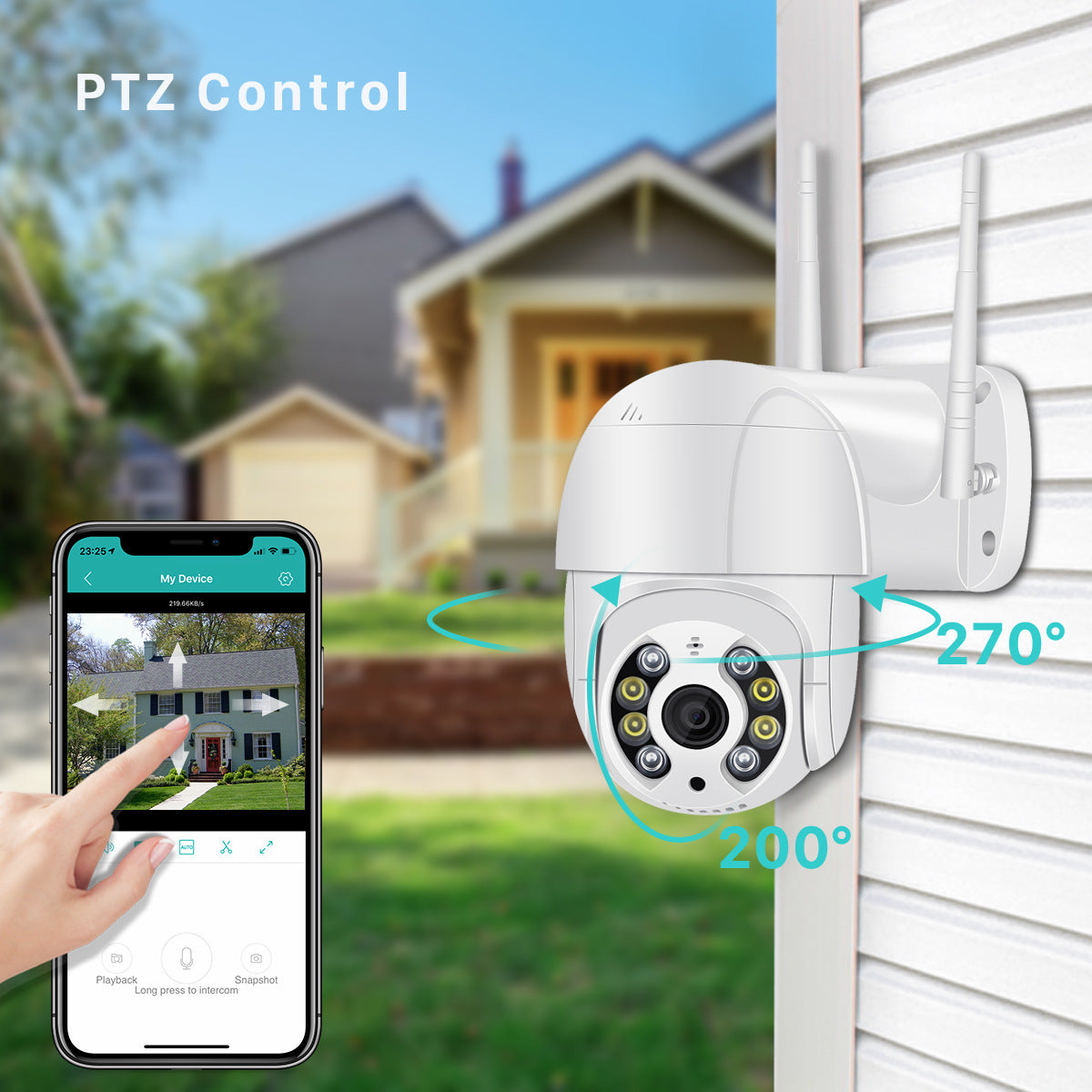 Outdoor WiFi Dome Security Camera | 1080p Full HD | IP66 Waterproof | PTZ | Night Vision | AU/EU/UK/US