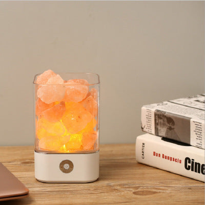 Himalayan Crystal Salt LED Lamp | USB | 5 Colours | Touch Control | Night Light & Ambient Lamp | Round & Square
