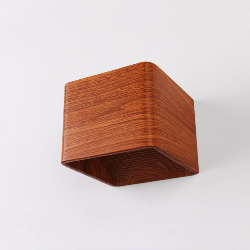 Square LED Indoor Wall Light | 3W | AC85–265V | Aluminium Die-Cast | 100×100×80mm | Warm White & Cool White | White & Wood Grain | 3-Year Warranty | Hardwired