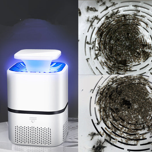 Photocatalyst UV Blue Light Mosquito Killer Lamp | USB Powered | Physical Trap | 150+ sqm Coverage | Chemical-Free | Safe for Baby & Family | Flagship Model | Black & White
