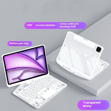 360° Rotating iPad Keyboard Case with Trackpad | Bluetooth | Scissor-Switch | Pen Slot | 5 Colors