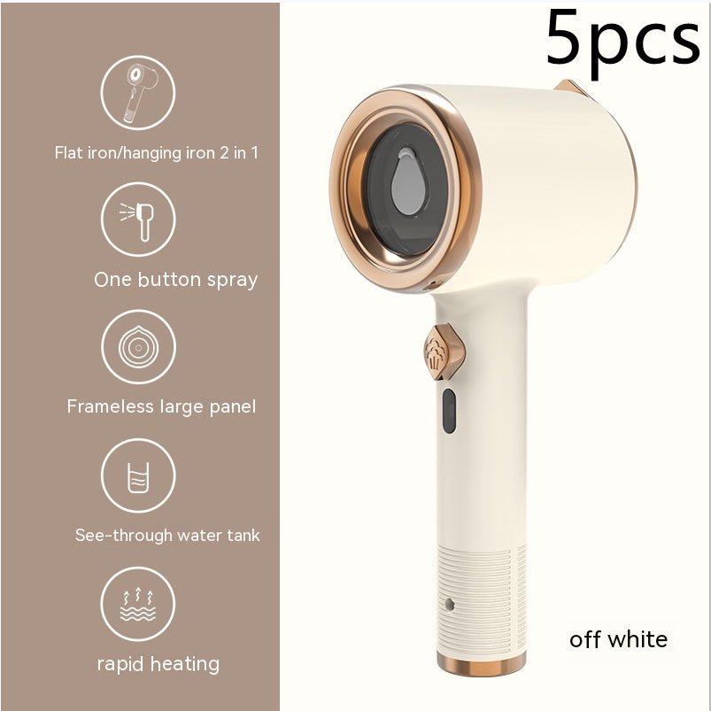 33W Handheld Portable Garment Steamer | Titanium Panel | 50ml | 111–240V | AU/CN/EU/UK/US Plug | Flat & Hanging | All Fabrics | Beige, Green & Light Purple | Travel & Home
