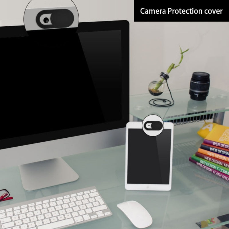 Webcam Privacy Cover | Anti-Hacker Camera Blocker for Laptop, Tablet & Phone | Black, White, Pink, Silver