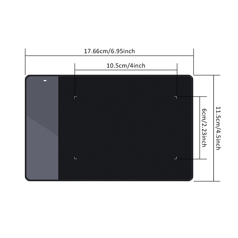 HUION 420 Graphics Drawing Tablet | 4000 LPI | 2048 Pressure Levels | USB | 4×2.23" Work Area | Black