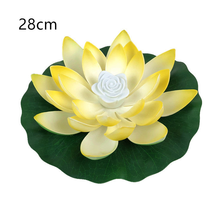 LED Lotus Flower Floating Lamp | EVA Foam | LED Light | 18cm & 28cm | Blue, Green, Red, White, Yellow & Gradient | Pool, Pond, Bath & Home Decor | Floating Water Light