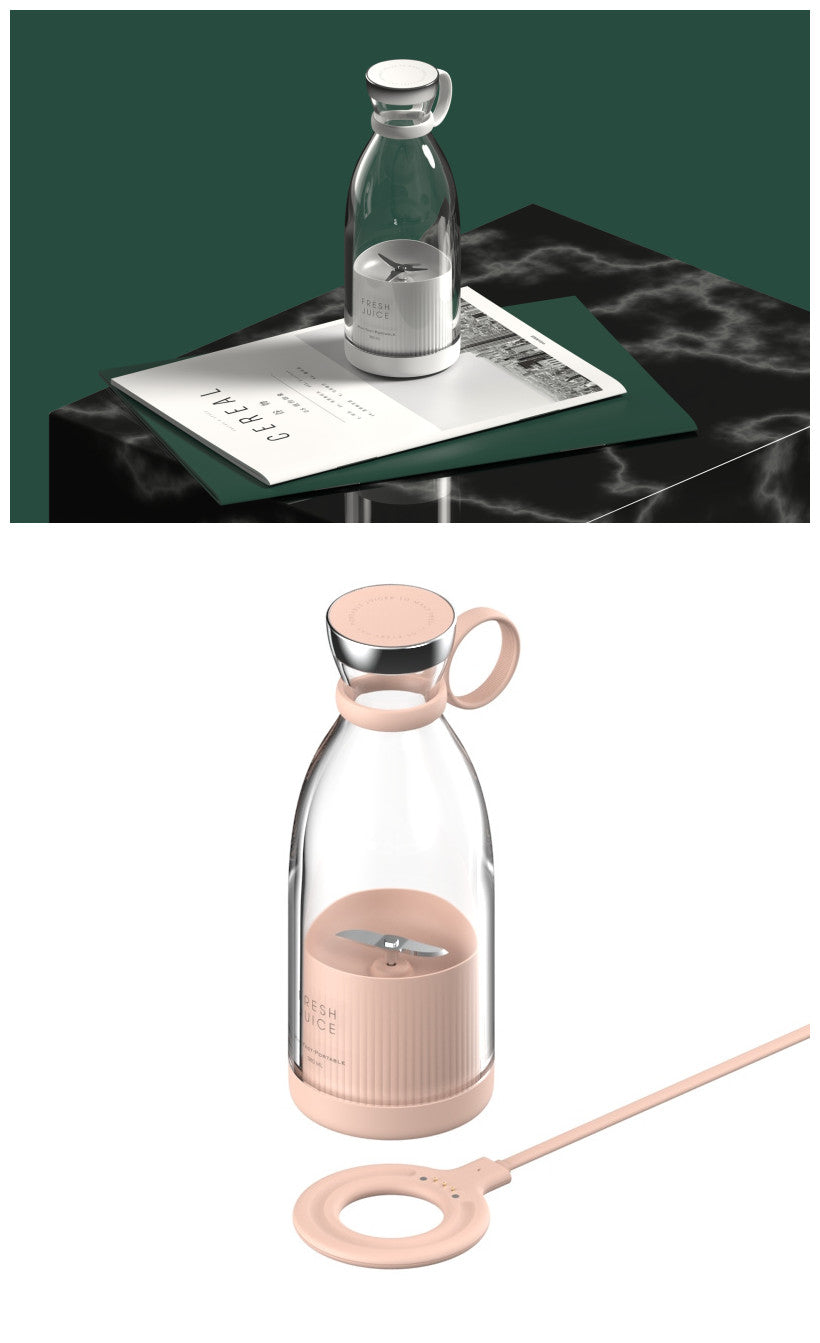 350ml USB Rechargeable Portable Mini Blender | SUS304 4-Blade, 20,000 RPM, CS+C Technology, White, Pink & Black