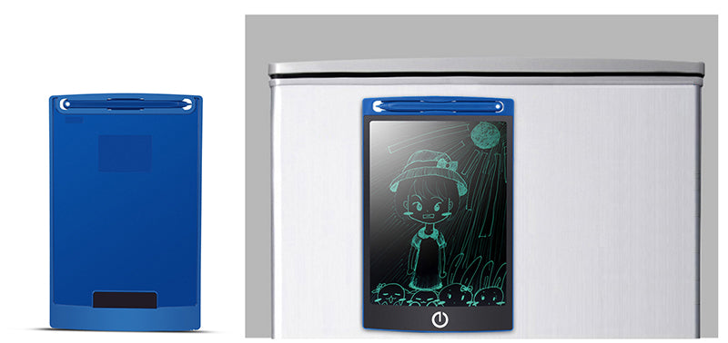 LCD Writing Tablet | Pressure-Sensitive | One-Button Erase | 150×122×7mm | 112g | CR2025 | CE/FCC/RoHS | Black, Blue & Rose Red