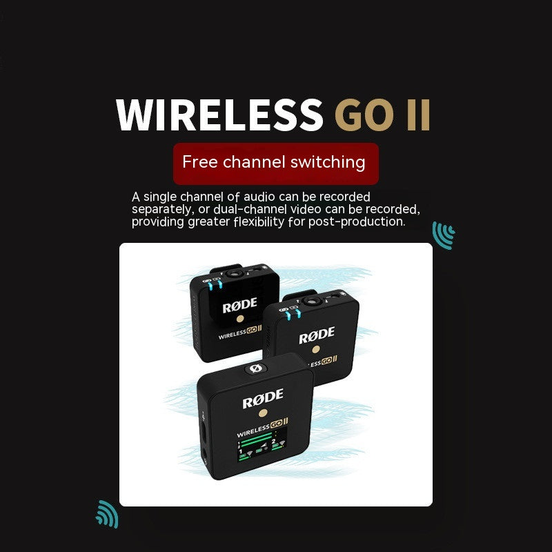 2nd Gen Wireless Lavalier Microphone | 1-to-2 System for Camera & Phone (200m Range)