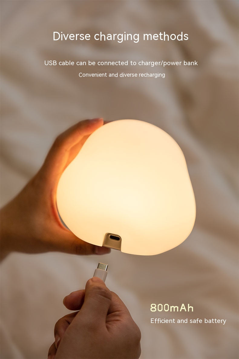 Cute Duck Silicone LED Night Light | 1W | 800mAh USB Rechargeable | 2-Brightness Tap Control | 45hr Battery | Kids Gift