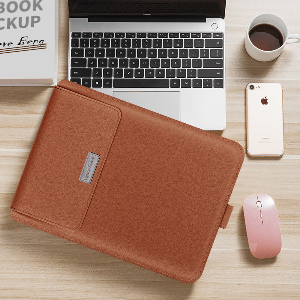 PU Leather Laptop Sleeve Case | TPU Inner | 11–12”, 13” & 15” | Business & Travel | Black, Brown, Green, Grey, Navy Blue, Red & Rose Gold