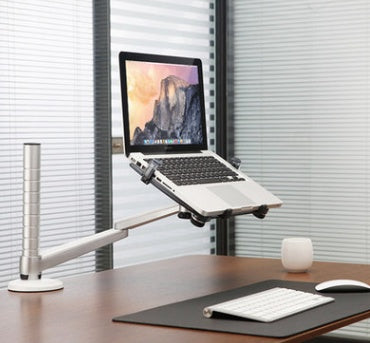 Dual-Arm Laptop & Tablet Desk Mount | 360° Rotation | Height Adjustable | 10–15.6" Laptop | Model OA-1S