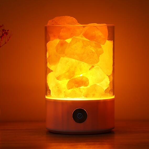 Himalayan Crystal Salt LED Lamp | USB | 5 Colours | Touch Control | Night Light & Ambient Lamp | Round & Square