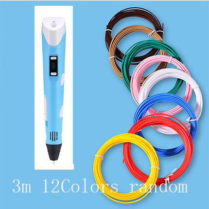 3D Printing Pen with PLA Filament | Adjustable Temp & Speed | LED Indicator | 185×45×10mm | Blue, Pink, Purple, Yellow & Camouflage | US/UK/EU/AU/USB | Pen & Filament Bundles