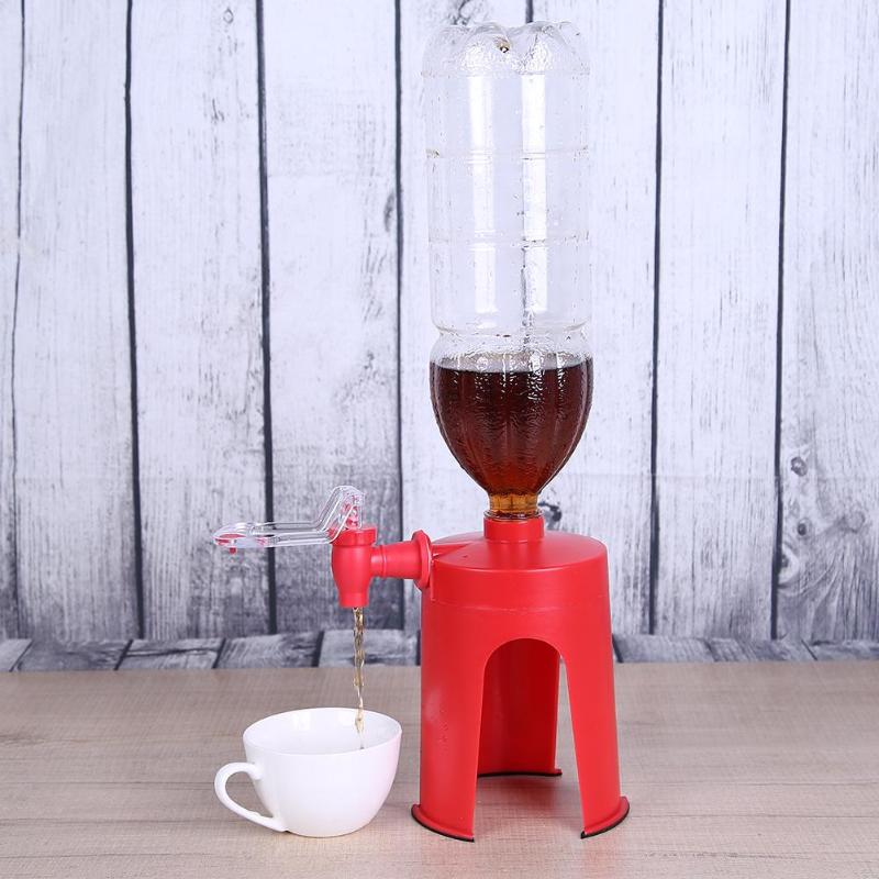 Automatic Inverted Bottle Drink Dispenser | ABS & TPR | 15cm | Hands-Free | Fits Most Bottles | No Mess | Home, Kitchen, Office & Party | Red | With & Without Gift Box