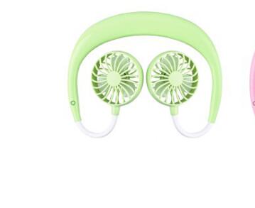 3-in-1 Portable Neck & Desktop Fan | 2000mAh | 3 Speeds | 4–12hr Runtime | Micro USB | Alarm Clock Style | Emerald, Pink, Sky Blue, Pearl White & Black
