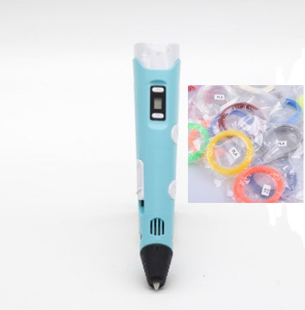 3D Printing Pen with PLA Filament | Adjustable Temp & Speed | LED Indicator | 185×45×10mm | Blue, Pink, Purple, Yellow & Camouflage | US/UK/EU/AU/USB | Pen & Filament Bundles