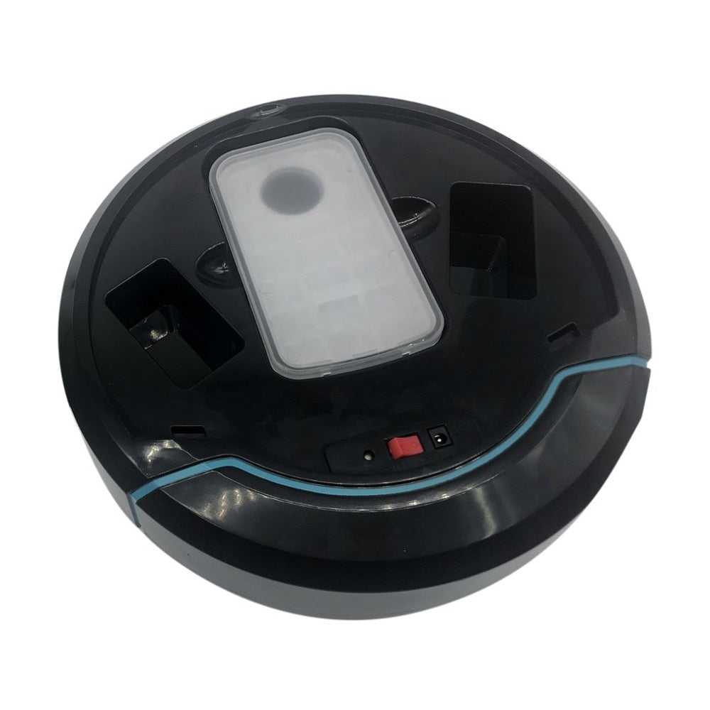 Mini Robot Vacuum Cleaner | USB Rechargeable | Auto Obstacle Detection | ABS | 22.8cm | Black & White | Home Floor Sweeper