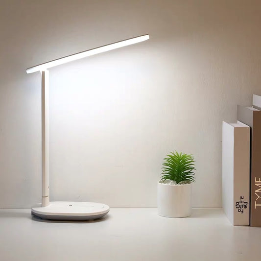 LED Touch Table Lamp | Built-in Rechargeable Battery, Touch Switch | Modern Minimalist Design | White
