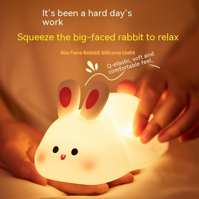 Cute Silicone Animal Night Light for Kids | Touch | 3 Brightness | 30-Min Timer | 1200mAh | Type-C | 6–8hr | 143×109×85mm | Bunny & Duck | Bedroom & Nursery Gift