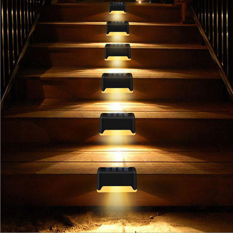 Solar LED Outdoor Step & Fence Light | Warm White | Auto On/Off | Waterproof | 75×44×42mm | European Style | Deck, Stairs, Garden & Pathway | 1–20pc Packs | Black & Brown