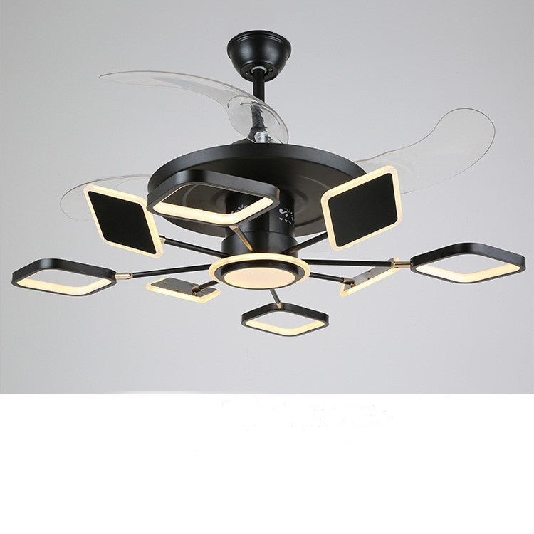 Nordic Magic Bean LED Ceiling Fan with Light | Tricolor Dimming, 42" & 48", 6 Styles, Remote Control, 220V