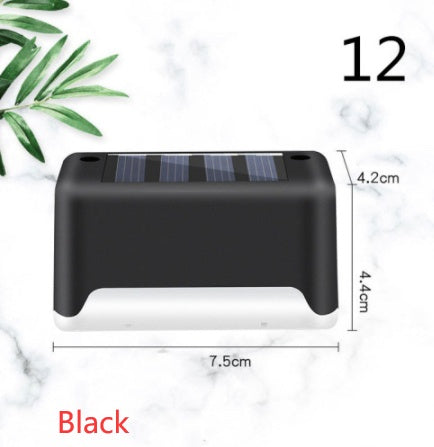 Solar LED Outdoor Step & Fence Light | Warm White | Auto On/Off | Waterproof | 75×44×42mm | European Style | Deck, Stairs, Garden & Pathway | 1–20pc Packs | Black & Brown