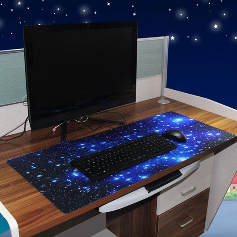 Large Extended Mouse Pad | High-Density Fabric, Anti-Slip Rubber Base, Multiple Sizes & Thickness | Blue