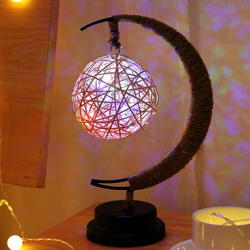Glass Pendant LED Fairy String Light | 2m | 20 LEDs | Copper Wire | Apple, Ball, Star & Rattan | Battery & USB | Room & Party Decor