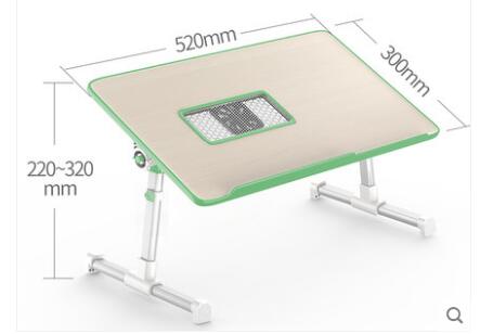 Foldable Adjustable Laptop Desk Stand & Lap Table | Height & Angle Adjustable | 52×30cm | Wood Panel | Home, Bed & Office