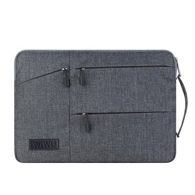 Nylon Laptop Sleeve Case | Shockproof, Waterproof, Multi-Pocket | 12", 13.3", 15.4" & 15.6" | Black & Gray