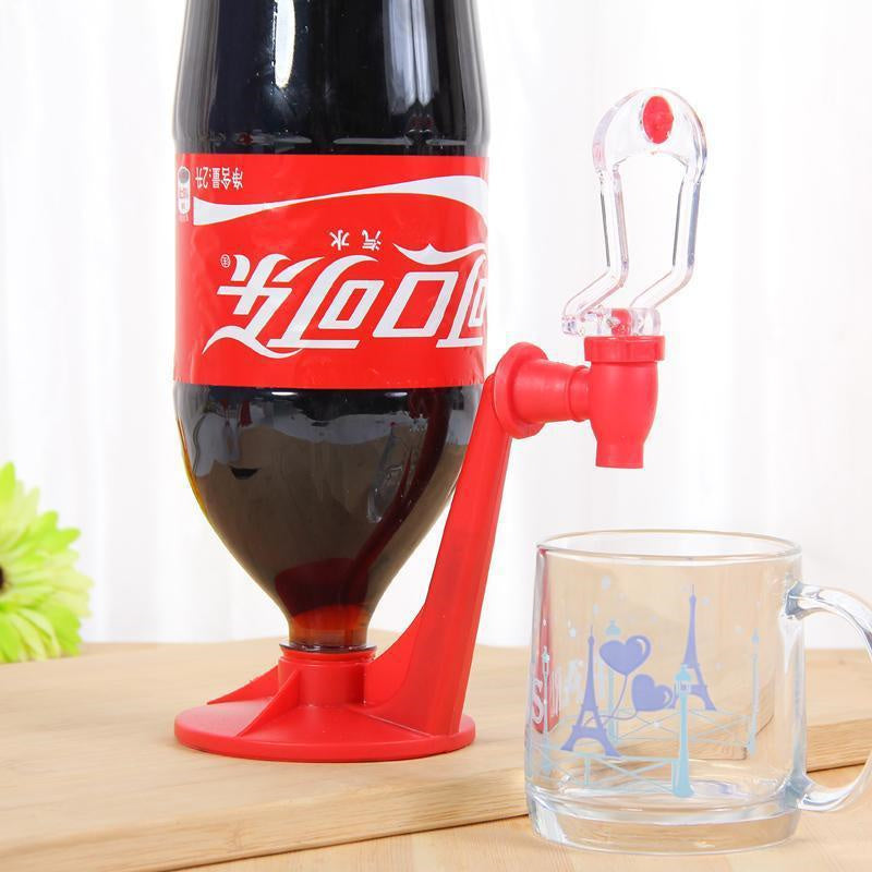 Automatic Inverted Bottle Drink Dispenser | ABS & TPR | 15cm | Hands-Free | Fits Most Bottles | No Mess | Home, Kitchen, Office & Party | Red | With & Without Gift Box