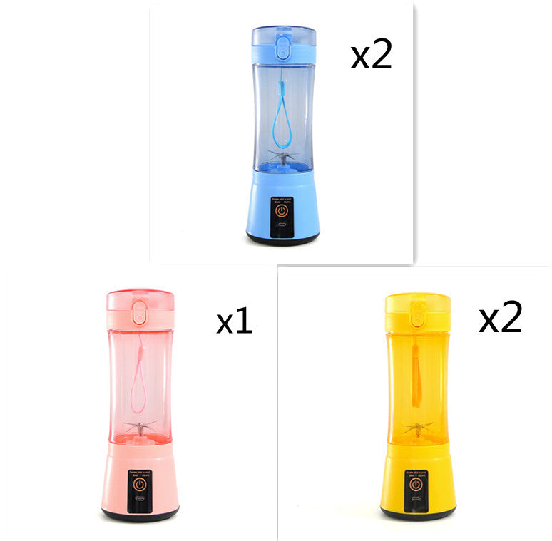 380ml USB Rechargeable Portable Personal Blender | 2000mAh, Food-Grade PC, Dual Safety Protection, Blue, Green, Pink & Yellow
