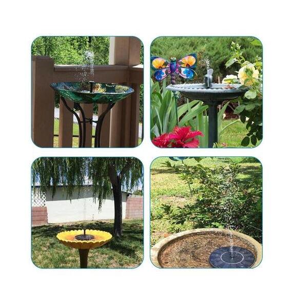 Solar-Powered Garden Fountain Pump | 1.5W | 210L/h | 4 Nozzles | Brushless Motor | 10,000hr+ | Bird Bath, Pond & Garden | 1–4pc & Bulk Sets