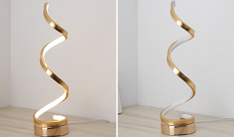 Modern LED Table Lamp | 24W | Metal Base & Acrylic Shade | Warm & White Light | Remote Dimming | D125×H450mm | 110–240V | Gold & White