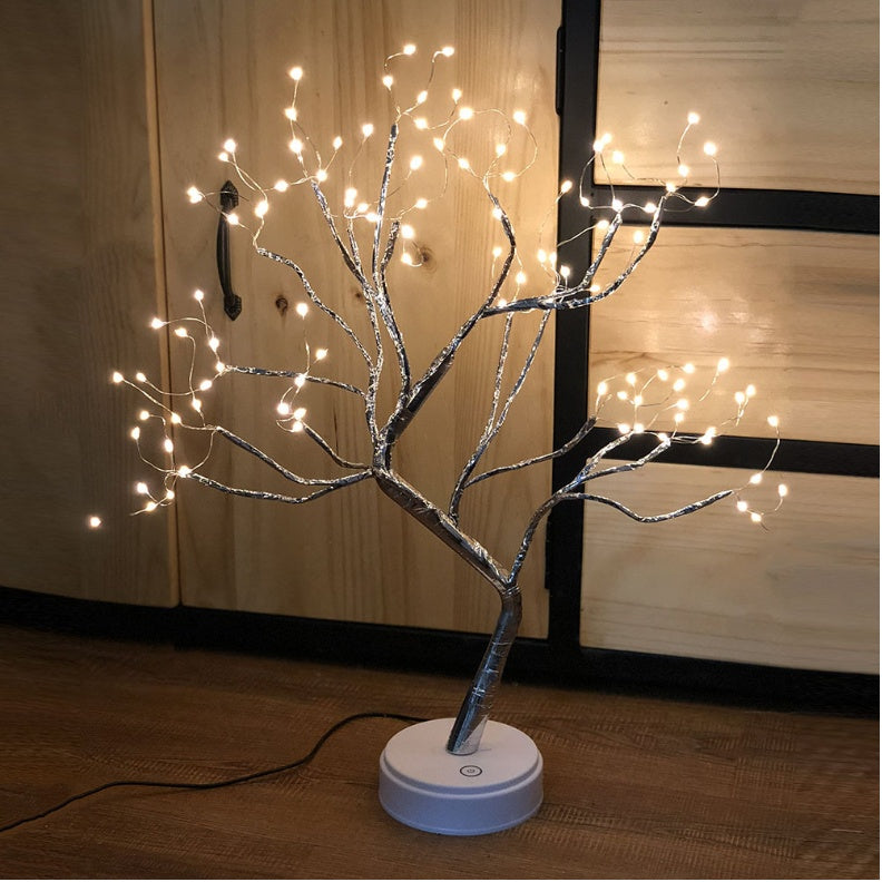 USB LED Bonsai Tree Night Light | Bendable Copper Wire Branches | 48×53cm | 36 & 108 LED | Always-On | Indoor & Outdoor | Colourful, Pink, Pearl, Warm White | Single & Twin Pack