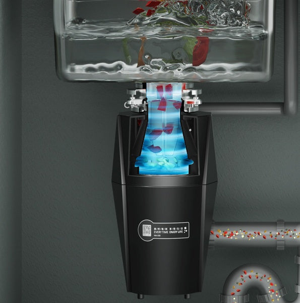 800W Household Kitchen Garbage Disposal Machine | Metal & Plastic, 220V, 3 Colors, Under-Sink