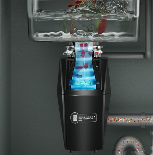 800W Household Kitchen Garbage Disposal Machine | Metal & Plastic, 220V, 3 Colors, Under-Sink