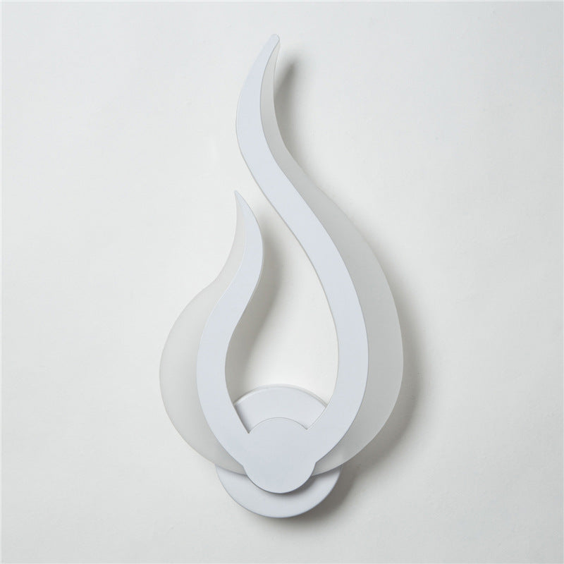 Flame LED Ceiling & Wall Light Fixture | 10W | 220V | Acrylic Shade | 310×155mm | Warm White, Neutral & Cool White | Matte White | Anti-Glare | Stairway, Corridor & Aisle | Modern Minimalist